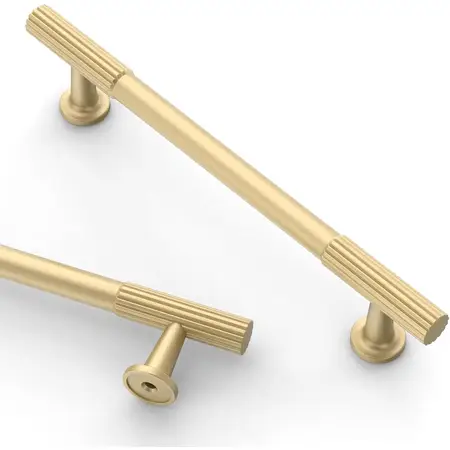 10 Pack 5 Inch Brushed Gold Cabinet pulls Kitchen Cabinet Handles