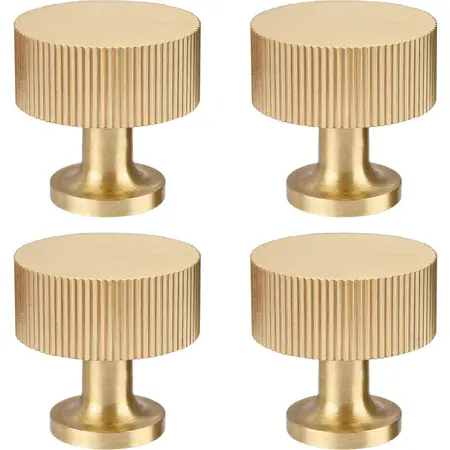 4pcs Solid Brass Cabinet Knobs Pulls Cabinet Drawer Dresser Gold Knobs