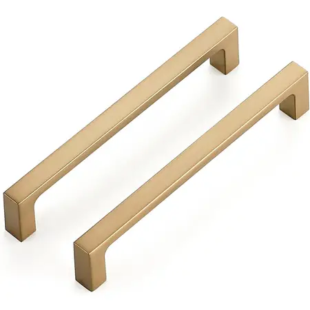 Champagne Bronze Kitchen Square Cabinet Handles 5 Inch 10 Pack