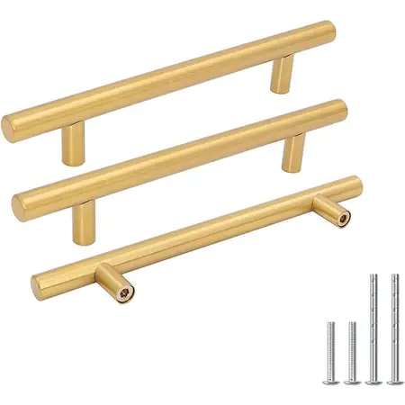 Kitchen Cabinet Pulls Brushed Brass Drawer Pulls for Kitchen Cupboard