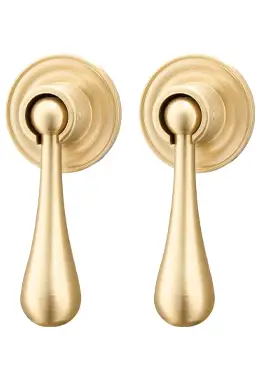 Solid Brass Cabinet Knobs 2 Pack Modern Brass Brushed Pendant Knob