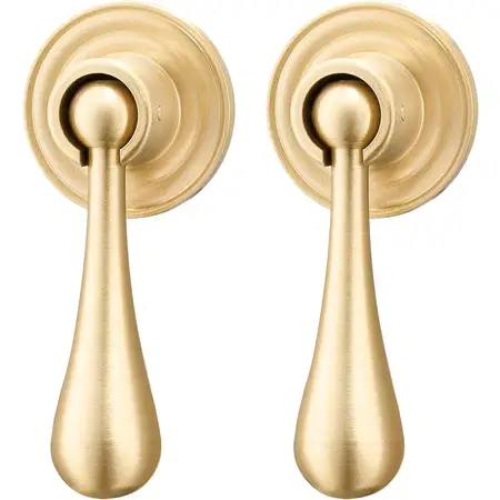 Solid Brass Cabinet Knobs 2 Pack Modern Brass Brushed Pendant Knob